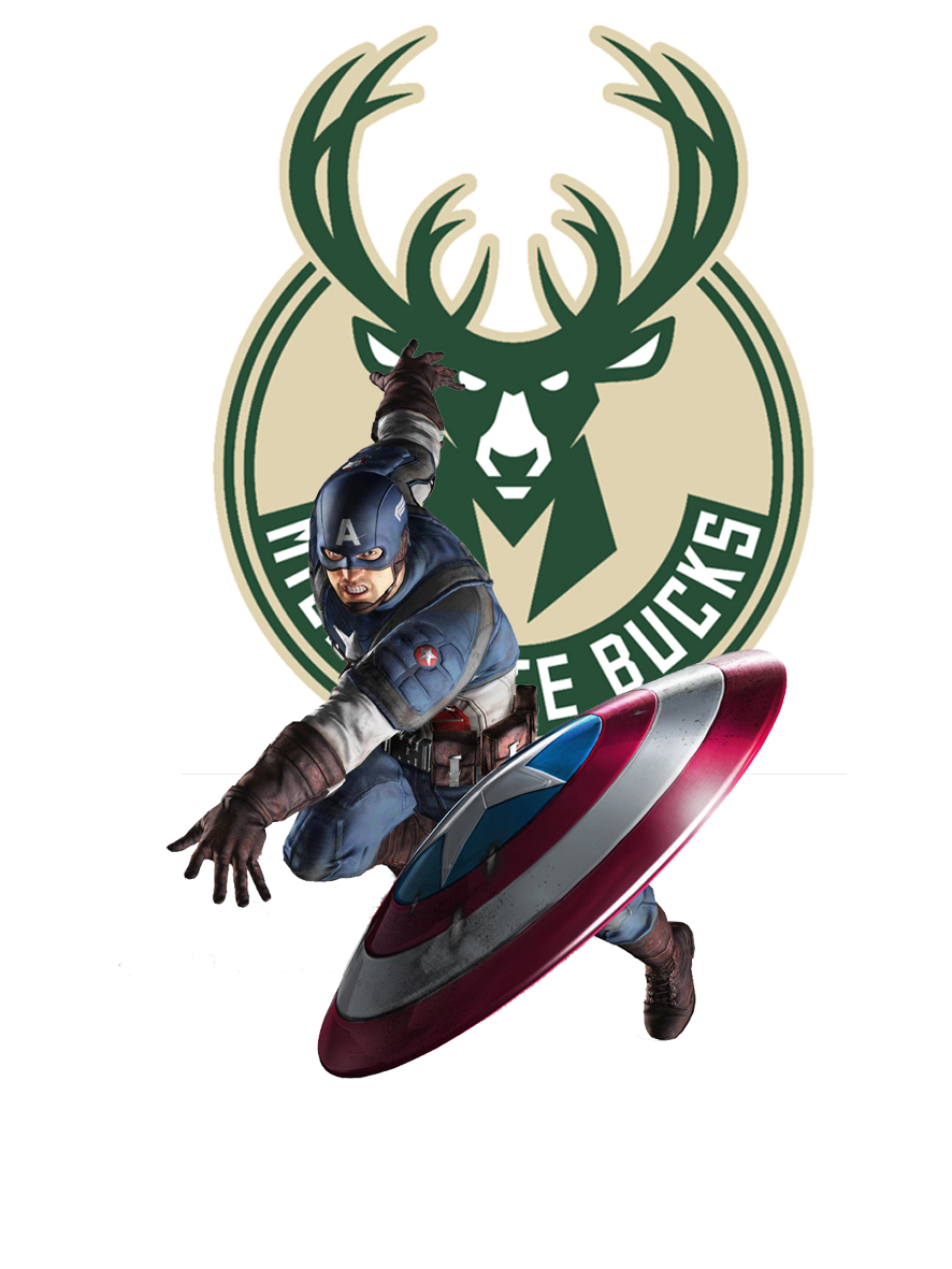 Milwaukee Bucks Captain America Logo vinyl decal